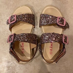 Pink Glitter Sandals